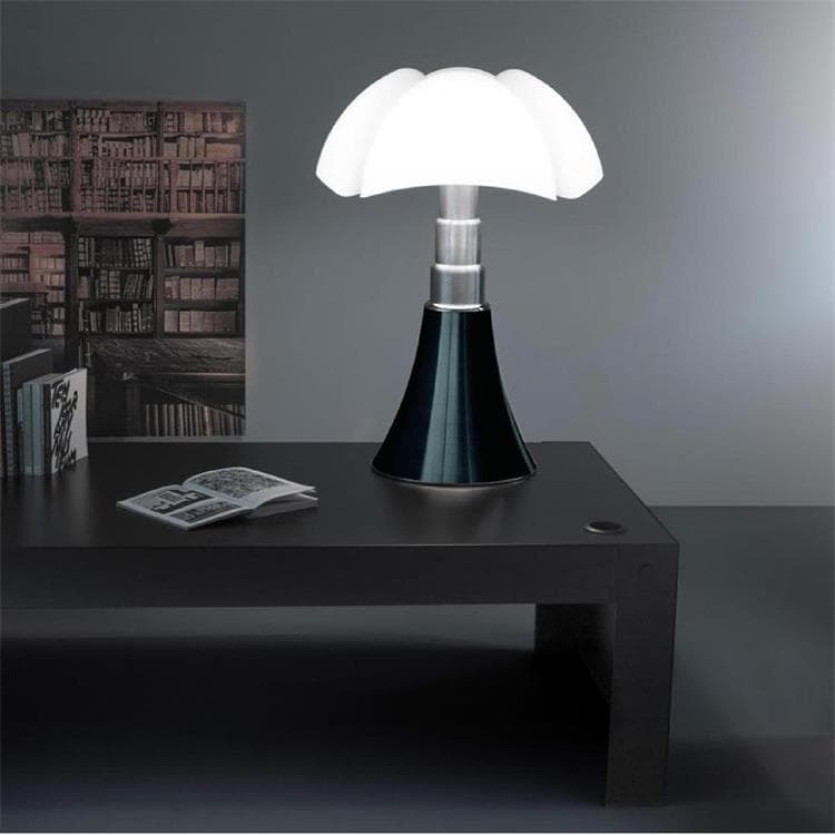 Lampe ampoules LED pied télescopique H66-86cm PIPISTRELLO Noir brillant