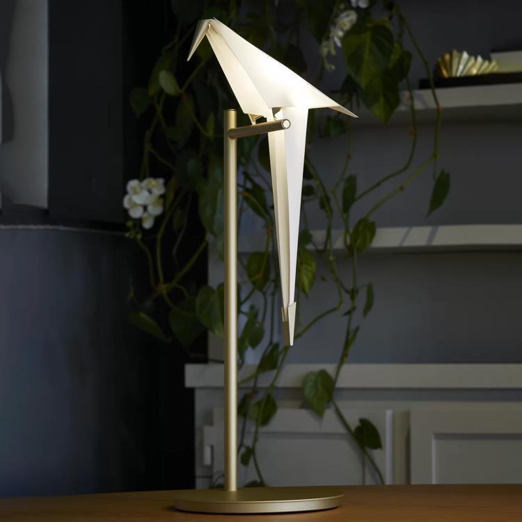 Lampe à poser LED H61,5cm PERCH Blanc