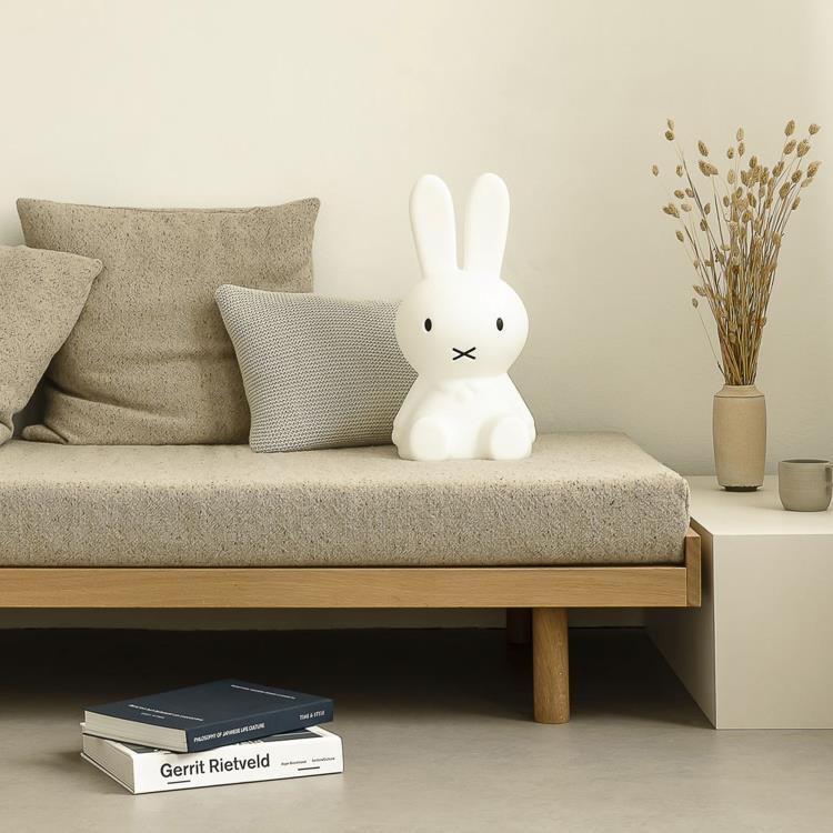 Veilleuse LED rechargeable Lapin H30cm MIFFY Blanc