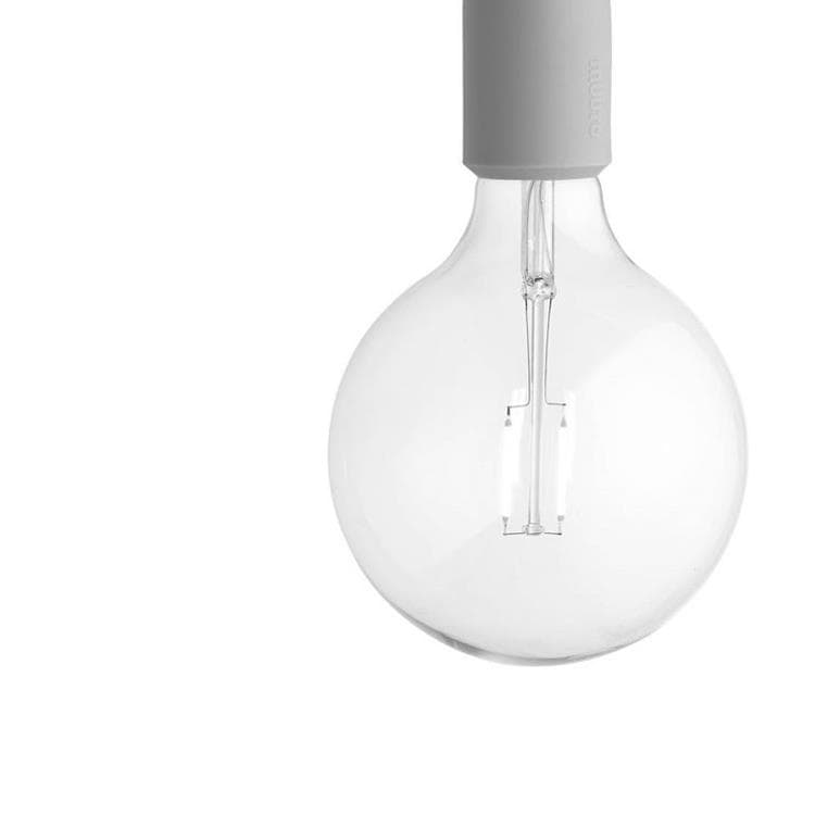 Suspension avec ampoule LED Ø12,5cm E27 gris perle