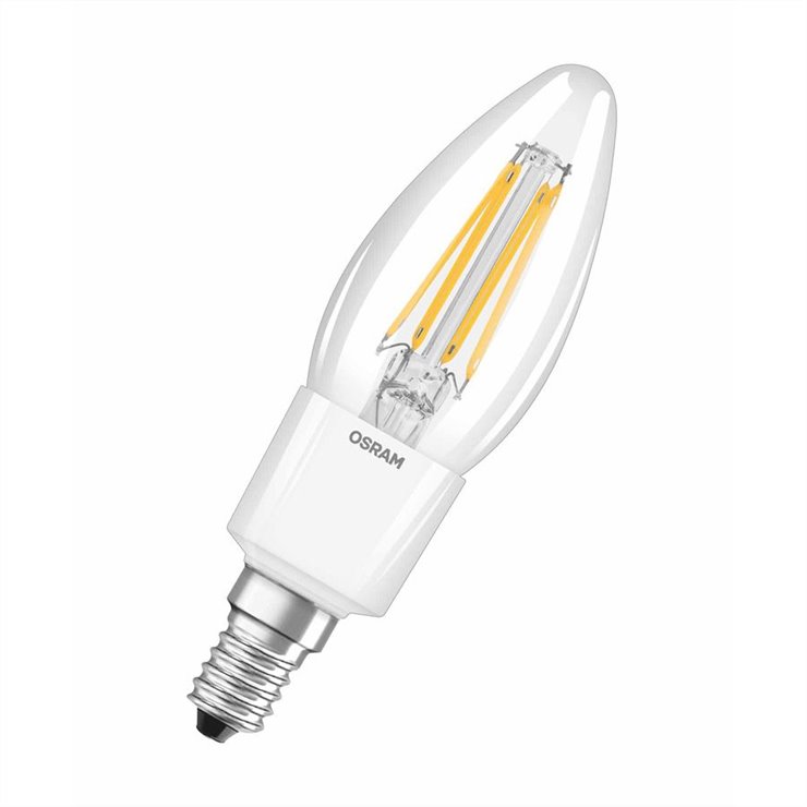 Ampoule LED filament Flamme E14 Ø3,5cm 2700K 4.5W = 40W 470 Lumens Dimmable OSRAM 