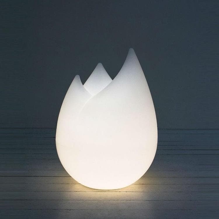 Lampe LED d'extérieur rechargeable H67,5cm FLAME Blanc
