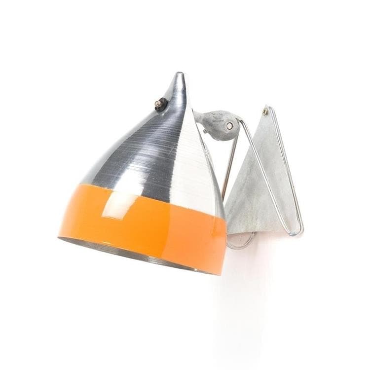 Applique Métal H18cm CORNETTE aluminium naturel et orange