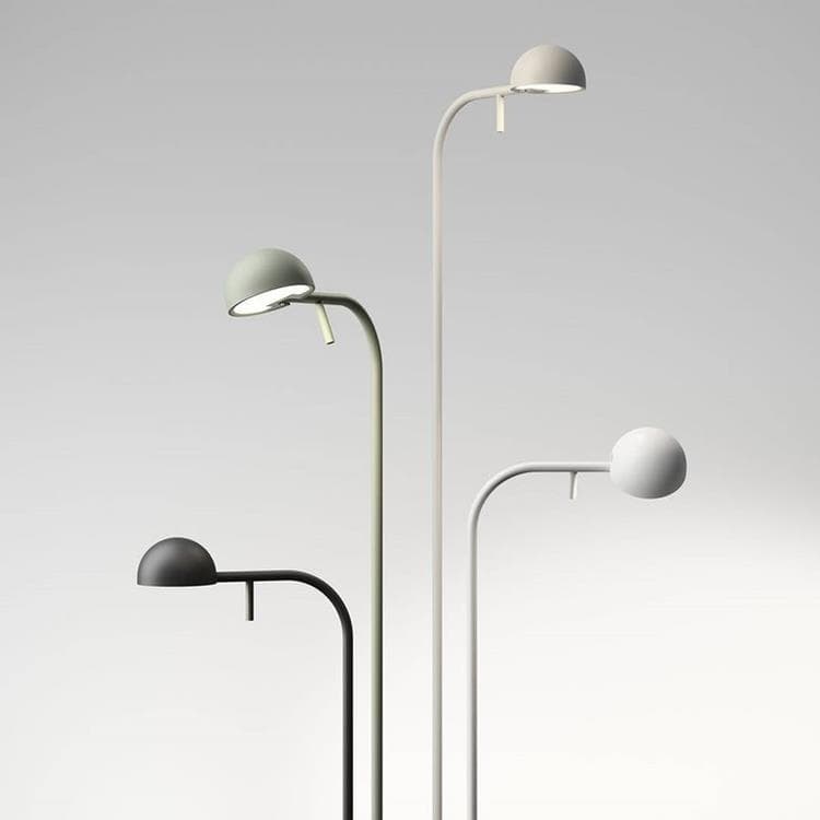 Lampe de lecture LED Métal H125cm PIN blanc mat