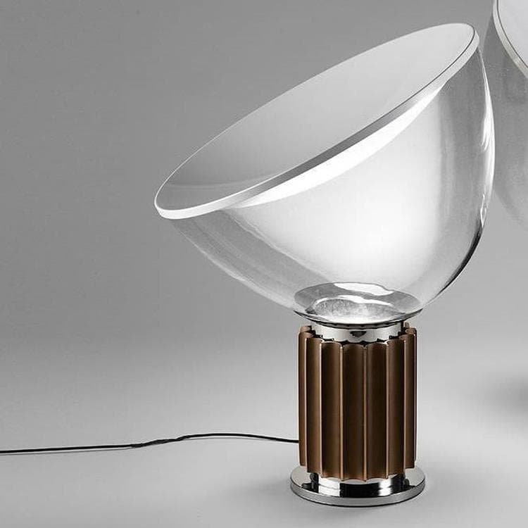 Lampe à poser LED Verre & Aluminium H64.5cm TACCIA aluminium bronze