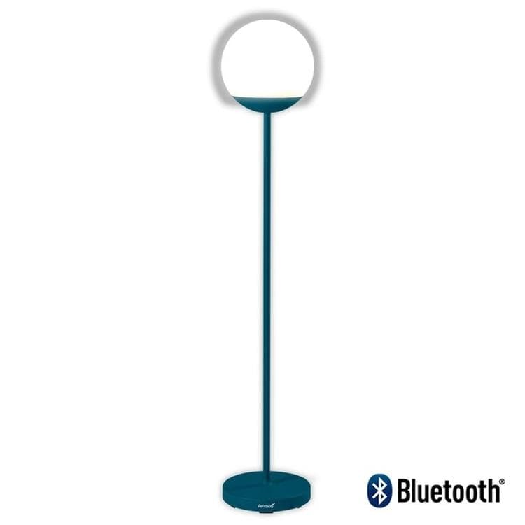Lampadaire d'extérieur LED H134cm sans fil avec bluetooth MOOON! Bleu Acapulco