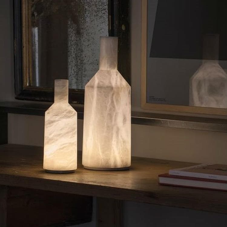 Lampe baladeuse d'extérieur LED rechargeable Albâtre H30cm ALABAST Blanc