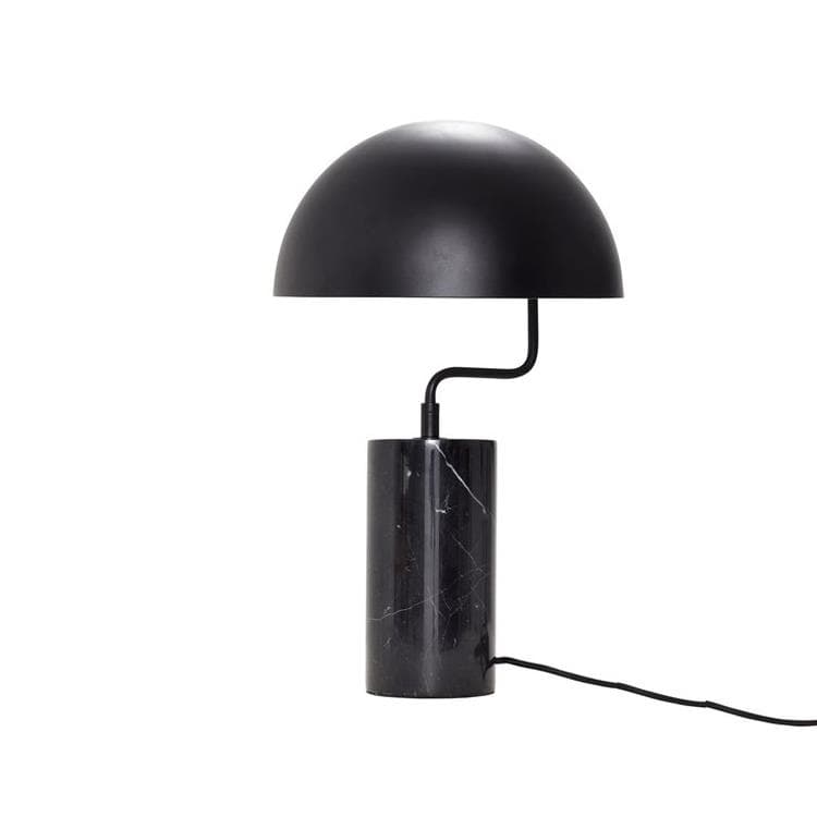 Lampe à poser Marbre/Métal H48 cm DOME Noir