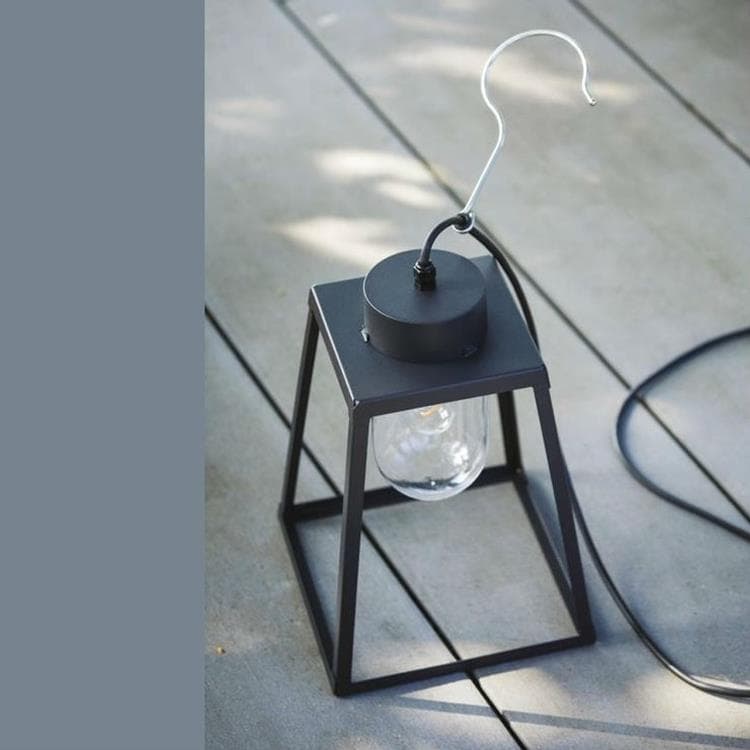 Lampe nomade d'extérieur Métal/Verre H34cm LAMPIOK gris noir