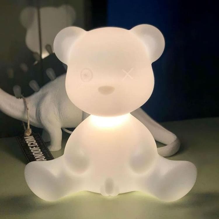 Lampe à poser LED Ourson Polyéthylène H32cm TEDDY BOY Blanc