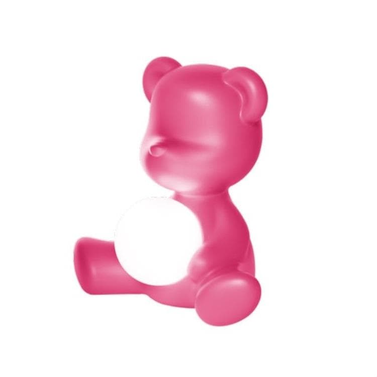 Lampe LED rechargeable Ourson Polyéthylène H32cm TEDDY GIRL rose fuchsia