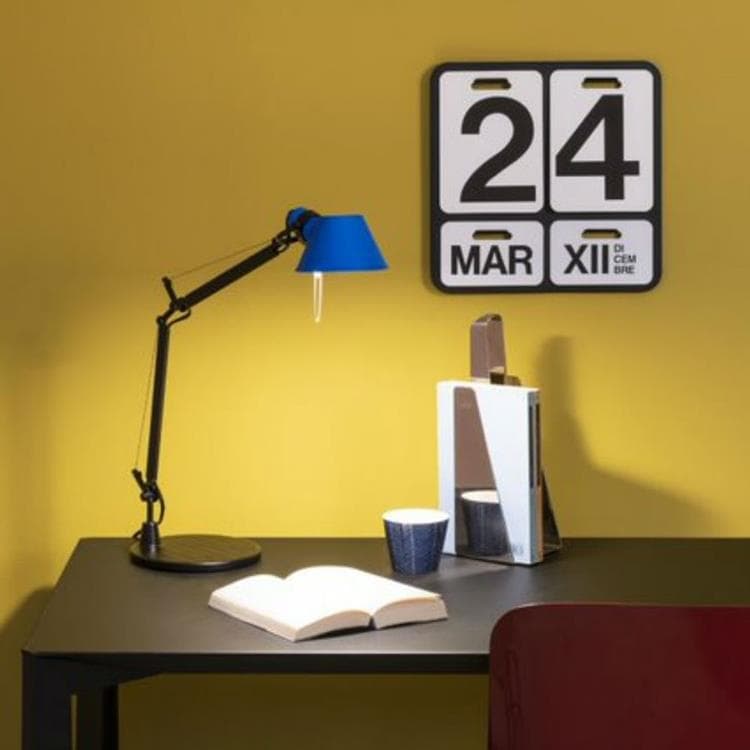 Lampe de bureau H37cm édition limitée TOLOMEO MICRO BICOLORE noir et bleu