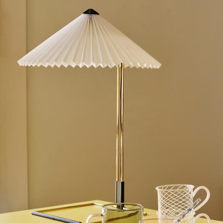 Lampe à poser LED Coton/Métal H52cm MATIN LARGE Blanc