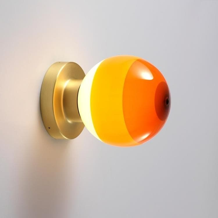 Applique LED Verre/Métal Dimmable Ø12.5cm DIPPING LIGHT laiton ambre