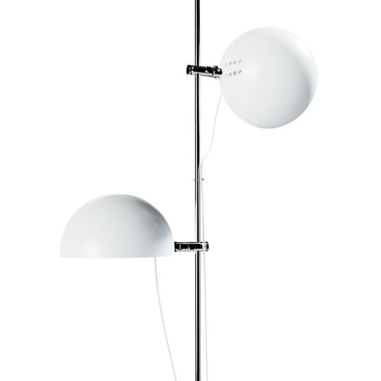 Lampadaire orientable 2 lumières Métal/Marbre H150cm A23 Blanc