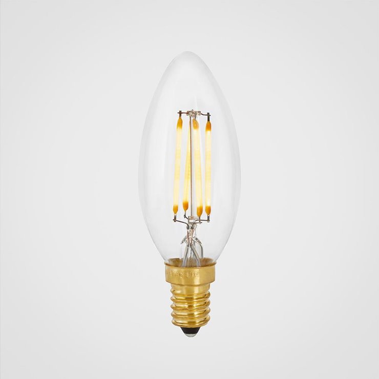 Ampoule LED filament Flamme E14 Ø3.5cm 2500K 4W = 30W 320 Lumens Dimmable Transparent 4W CANDLE 