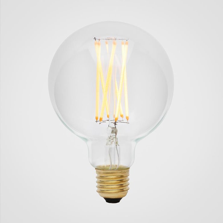 Ampoule LED filament Globe E27 Ø9.5cm 2200K 6W = 41W 480 Lumens Dimmable Transparent 6W ELVA 