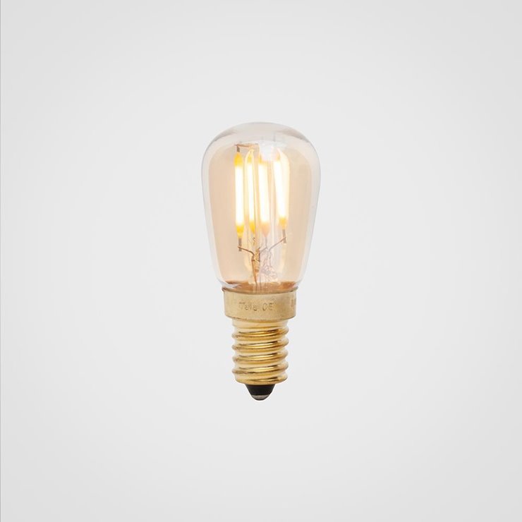 Ampoule LED filament Poire E14 Ø2.8cm 2200K 2W = 15W 130 Lumens Dimmable Ambrée 2W PYGMY 