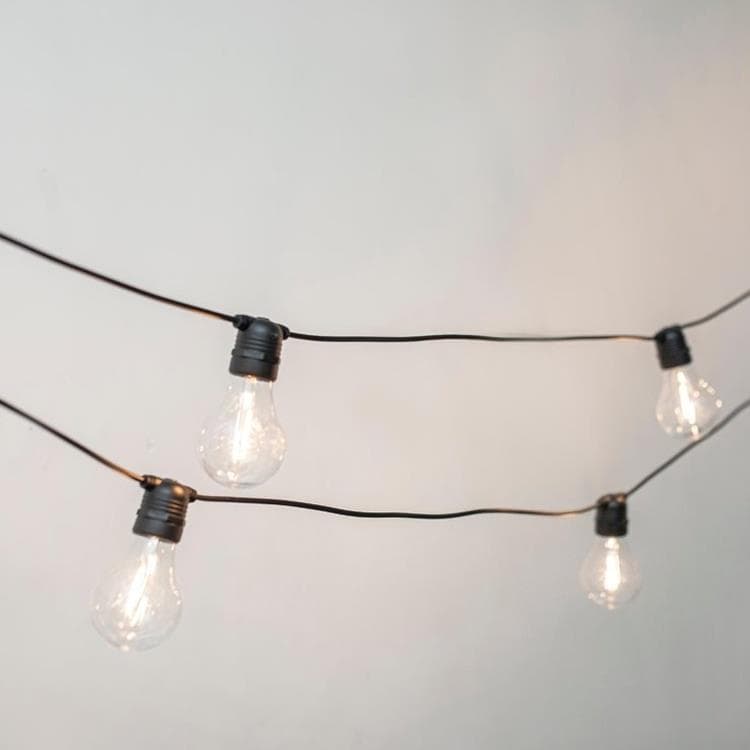 Guirlande lumineuse d'extérieur 20 lumières LED 10m raccordable avec télécommande ALLEGRA Noir