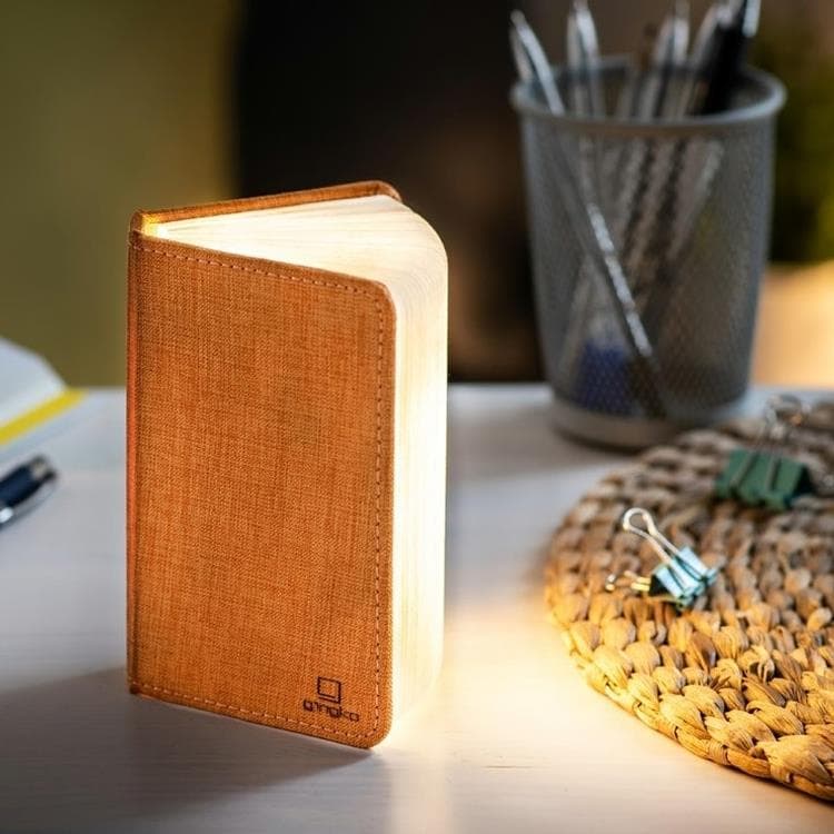 Lampe à poser Lin H12.2cm SMART FABRIC BOOKLIGHT MINI Orange