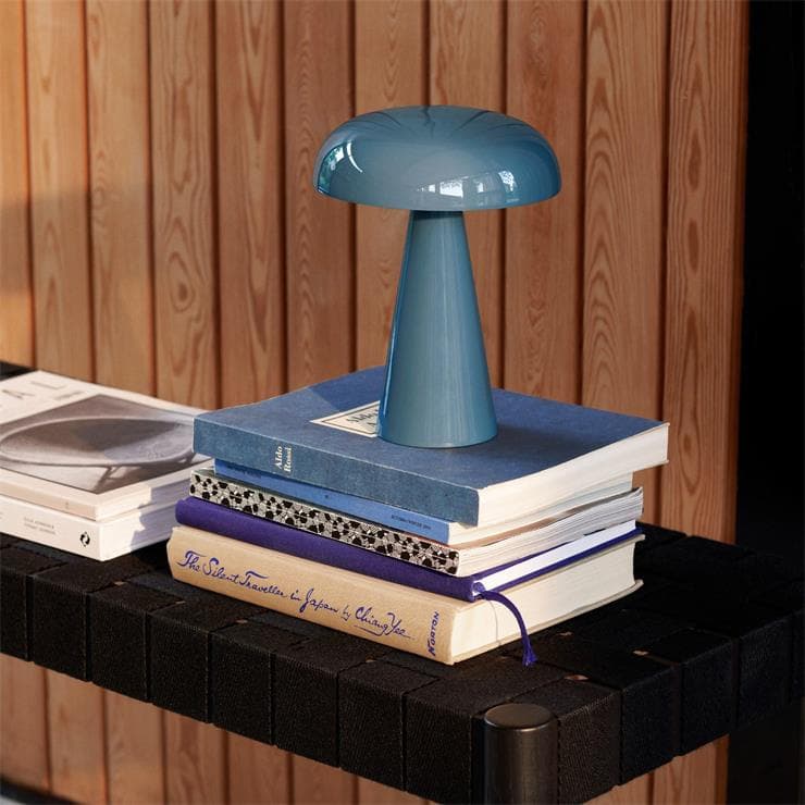 Lampe à poser sans fil avec 3 intensités H21cm COMO Stone Blue
