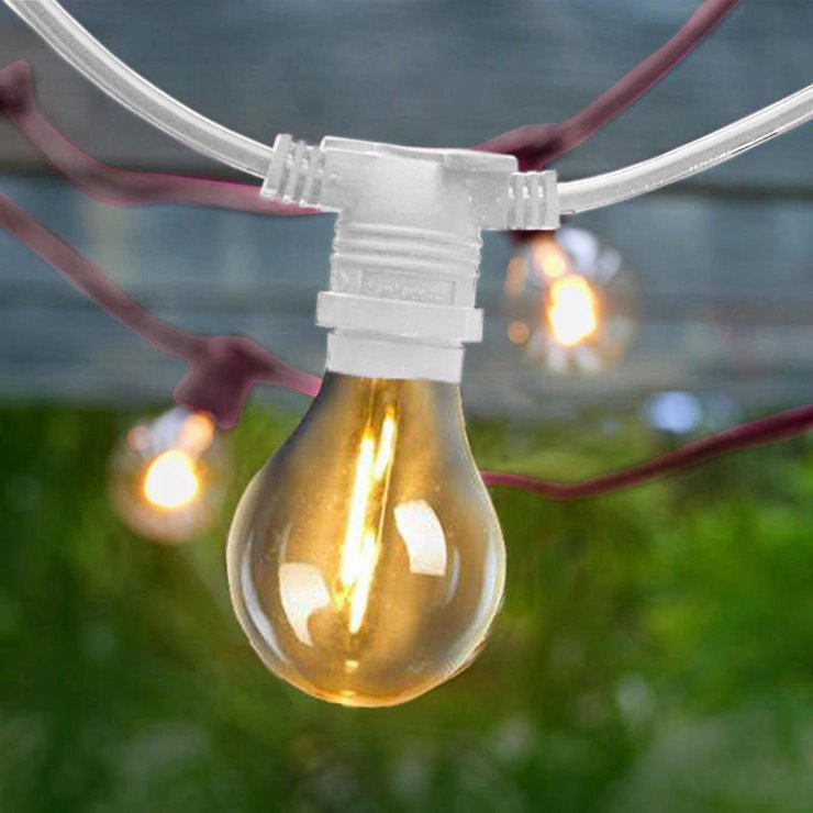 Guirlande lumineuse solaire & rechargeable d'extérieur 10 lumières LED ALLEGRA Blanc