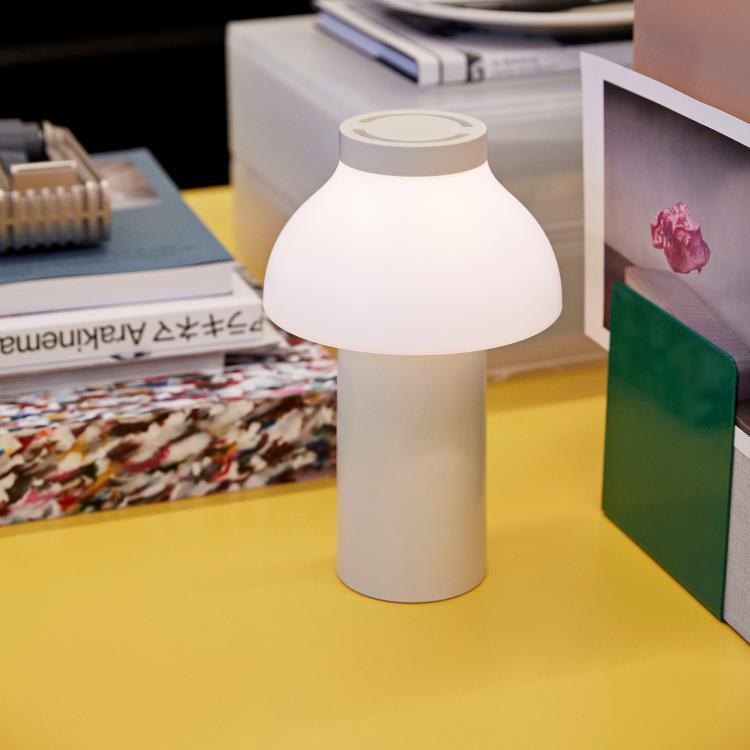 Lampe nomade LED d'extérieur dimmable rechargeable H22cm PC PORTABLE Blanc