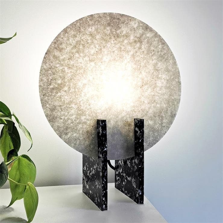 Lampe à poser Plastique Recyclé H36cm SOLARIUM noir gris