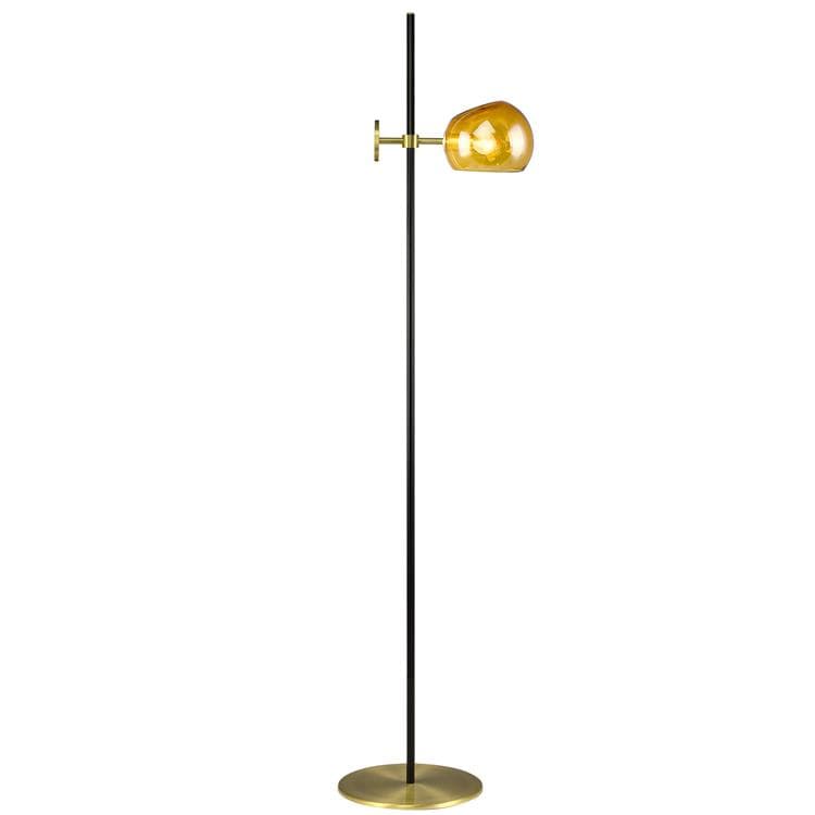 Lampadaire Verre/Métal H150cm OLGA ambre