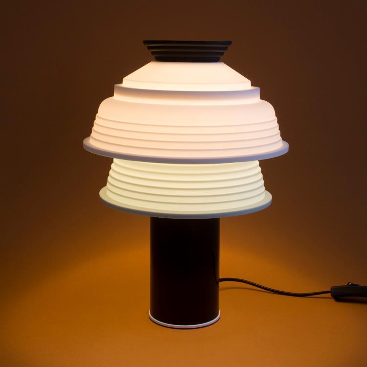 Lampe à poser Silicone H35.5cm TL4 noir blanc