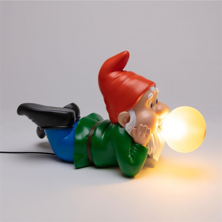 Lampe à poser nain de jardin USB H30cm GUMMY DREAMING Multicolore