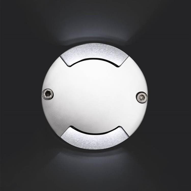 Spot d'extérieur encastrable LED 2 diffuseurs Aluminium Ø7cm KEENAN nickel