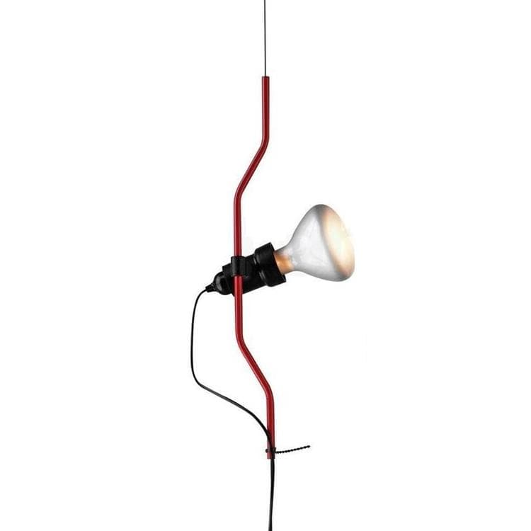 Spot sur câble vertical Dimmer H180-400cm PARENTESI Rouge