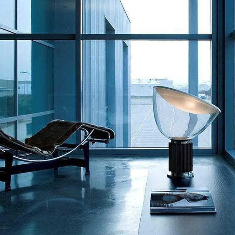 Lampe à poser LED Verre & Aluminium H48,5cm TACCIA aluminium noir