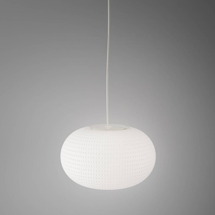Suspension LED Verre Ø30cm BIANCA Blanc
