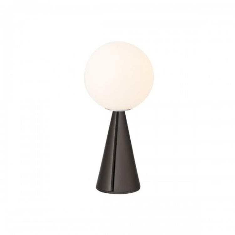 Lampe de table avec variateur Verre/Métal H43cm BILIA Noir brillant