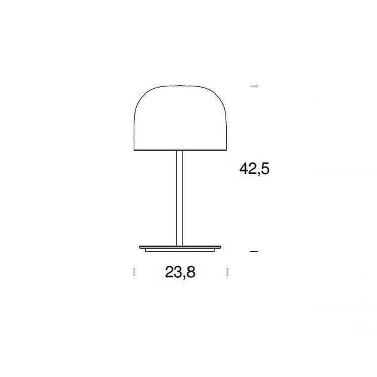 Lampe à poser LED Verre & Métal H42,5cm EQUATORE gris et chrome