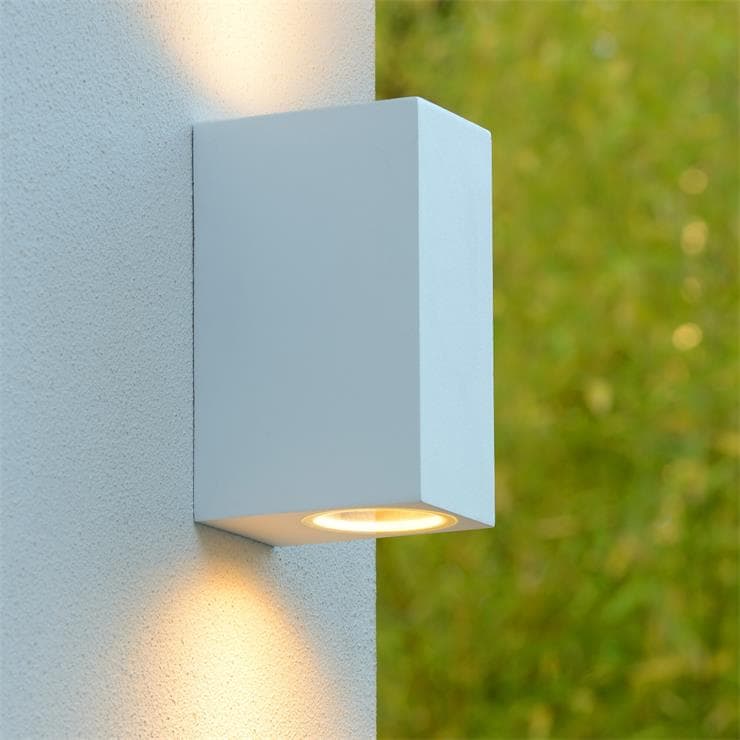 Applique LED d'extérieur 2 Lumières Métal H15cm ZORA Blanc
